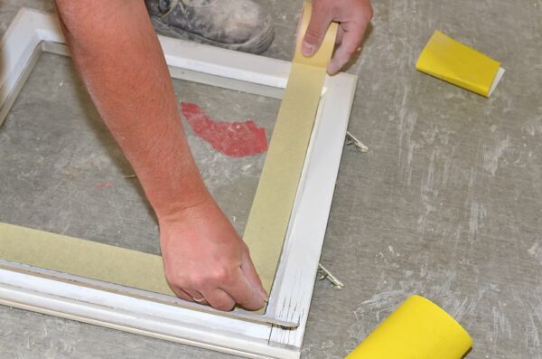 Fenster streichen / abkleben